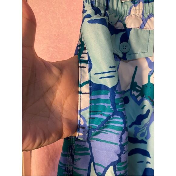 Nat Nast Men’s Hawaiian Print Blue & White Swimsuit.Trunks size  XXL - Picture 4 of 6